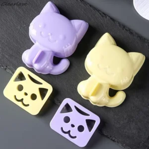 3pc/Set Cartoon Animals Sushi Mold DIY Sandwich Rice Ball Mold Kitchen Gadgets Baby Kids Breakfast Mold Sushi Bento Accessoires