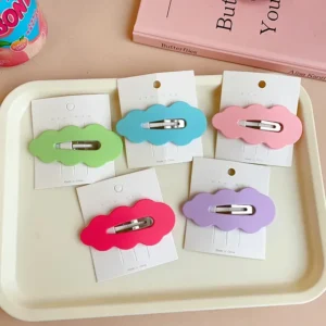 Girl Hair Accessoires Kids Macaron Cloud Hair Clip Children bb Hair Pins and Clips Bangs Sweets Baby Headwear Hairclip