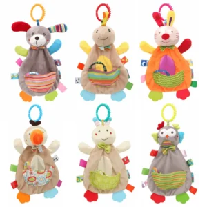 New Baby Rattles Mobile Soft Baby Toys For 0-12 Month Towel Bed Bell Cute Animal Christmas Crib Newborn Stroller Montessori Toy