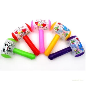 Y4UD Sounding Inflatable Hammer Interactive Baby Pounding Toy Crib Gift for Infant Carnival Party Favor Kids Musical Toy