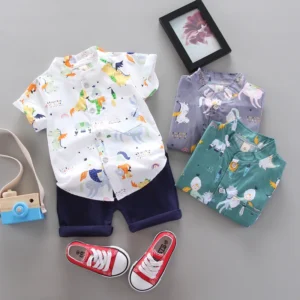 Baby Boy's Suit Summer Casual Clothes Set Top Shorts 2PCS Baby Clothing Set for Boys Infant Suits Kids Clothes