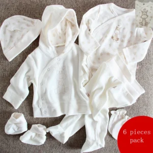 Baby set 6pcs pack baby clothes romper baby jumpsuit t-shirt hat shoes pants set boy girl clothing baby gift infant clothing set