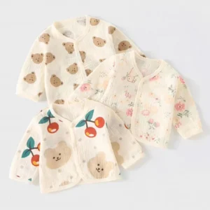 New Cartoon Baby Sunscreen Clothing Summer Thin Pure Cotton Newborn Air Conditioning Outerwear Boys Girls Kid Cardigan Top Coats
